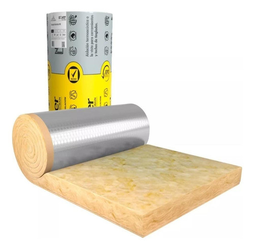 Lana De Vidrio  Aluminio Tensado 100 Super Aislante Isover 0
