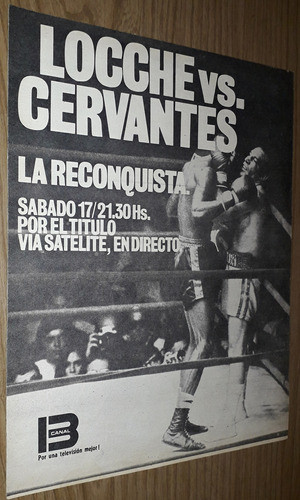 P347 Clipping Publicidad Canal 13 Pelea Locche Año 1973 0