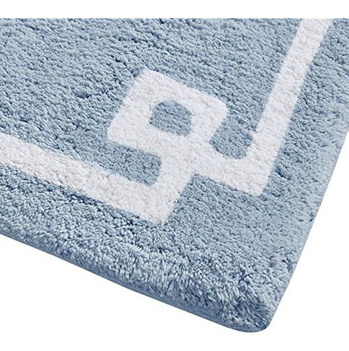 Alfombra De Baño Madison Park Evan 100% Algodón Con Parte Tr 1