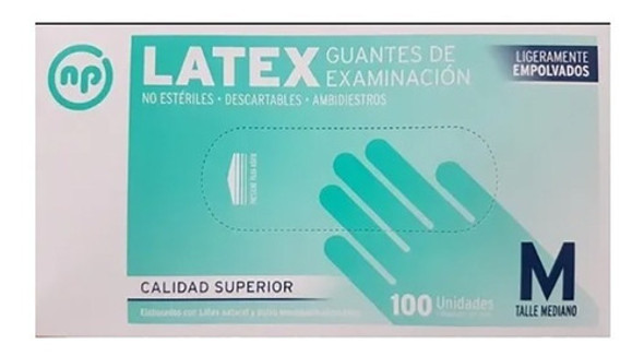 Guantes De Latex  X 100 Unidades Np Talle M 0 Guantes De Latex  X 100 Unidades Np Talle M 0