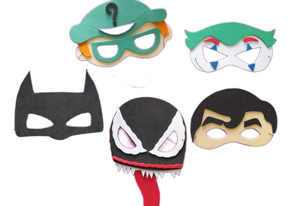 Cotillon Antifaz Heroes Villanos Vengadores Goma Eva X 10 0