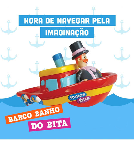 Mundo Bita Barco Em Vinil Macio Para Banho Do Bebê 1