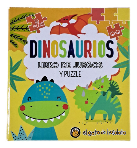 Dinosaurios Pack Libro De Juegos + Rompecabezas Infantil 0