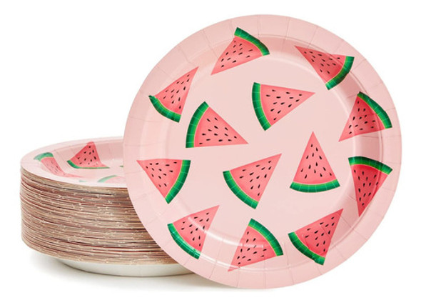 Suministros Fiestas De Sandía, Platos De Papel De 9 Pu... 0 Suministros Fiestas De Sandía, Platos De Papel De 9 Pu... 0