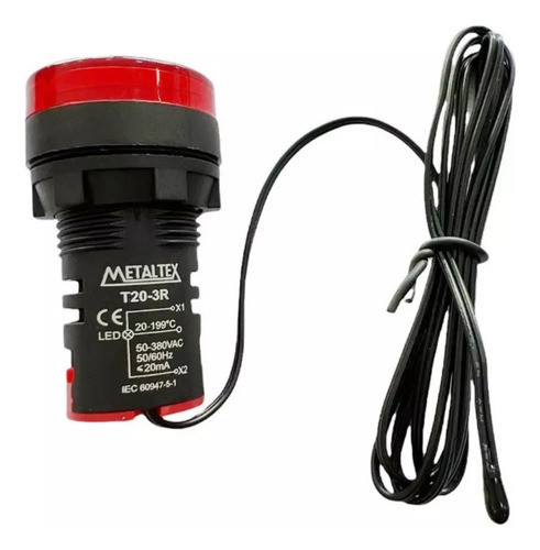 Indicador De Temperatura Digital T20-3r Ver  22mm Metaltex 1