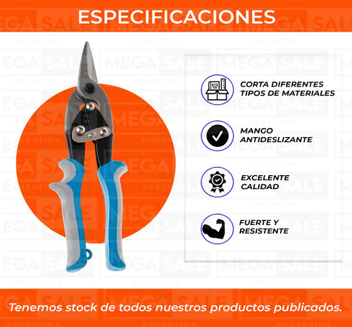 Tijera Aviacion Durlock 10 Pulgadas Corta Chapa 1
