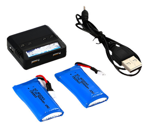 2 X Parte De Hubsan H107 Batería 3.7v 500mah Lipo Para H107c 0