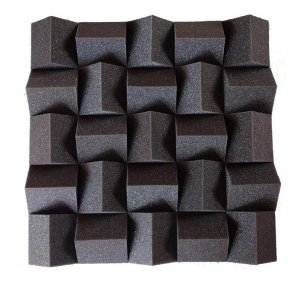 10 Difusor Acústico Alpha 60mm Cinza Grafite 0