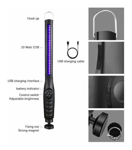 2pcs Luz Ultravioleta Lâmpada De Desinfecção Portátil 0