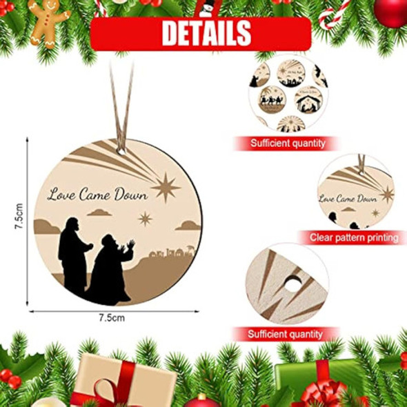 Chunful Adornos De Navidad De Madera, Adornos De 1 Chunful Adornos De Navidad De Madera, Adornos De 1