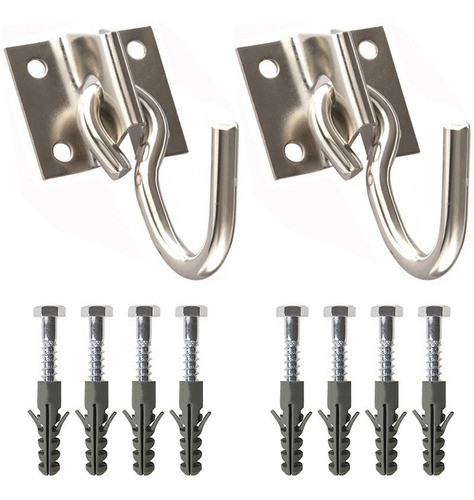 Ganchos Para Rede Zincado Kit Com 5 Pares Parafusos+buchas 0