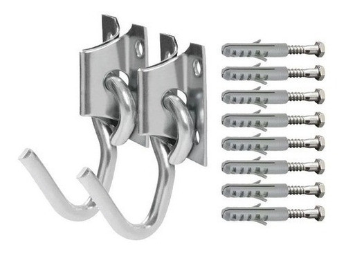 Ganchos Para Rede Zincado Kit Com 5 Pares Parafusos+buchas 1