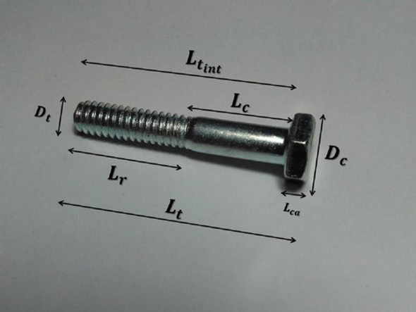 Bulon Hexagonal Zincado De 1/4x3-1/2 - 200 Unidades 1
