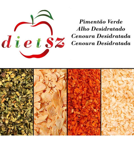 Alho Cebola Cenoura Pimentão Desidratado 250g Dietsz 0