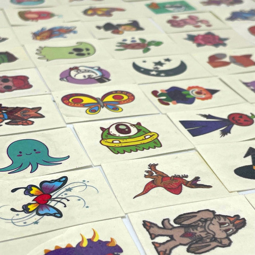 Kit Festa Atacado Com 100 Tatuagem Temporária Infantil 3x4cm 1