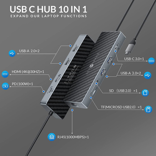 Estacion De Acoplamiento Usb C, Estacion De Acoplamiento Par 1