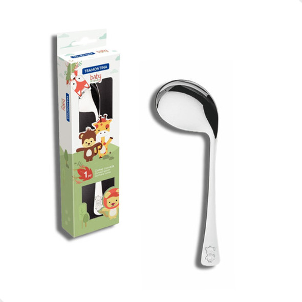 Colher Infantil Curva Em Inox Tramontina Baby Destra 0