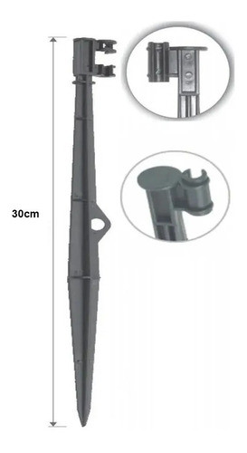 Haste Com Pinça P/ Microaspersor Microtubo 30cm 10 Unidades 1