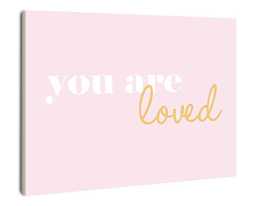 Stupell Home Décor You Are Loved En Rosa Fondo Rectangle Wal 0