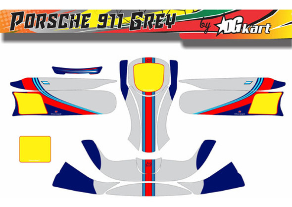 Calcos Karting Laminadas Brillante - Porsche 911 1 Calcos Karting Laminadas Brillante - Porsche 911 1