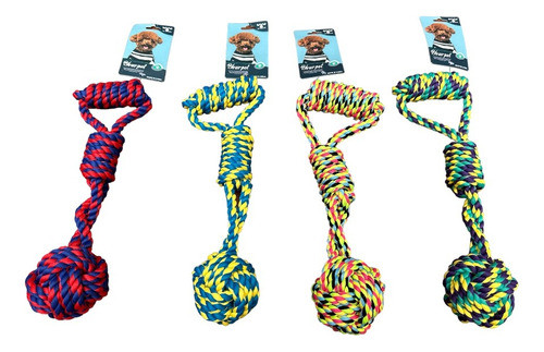 Juguete Para Perro Cuerda Con Agarre Nudo Y Pelota Grande 1