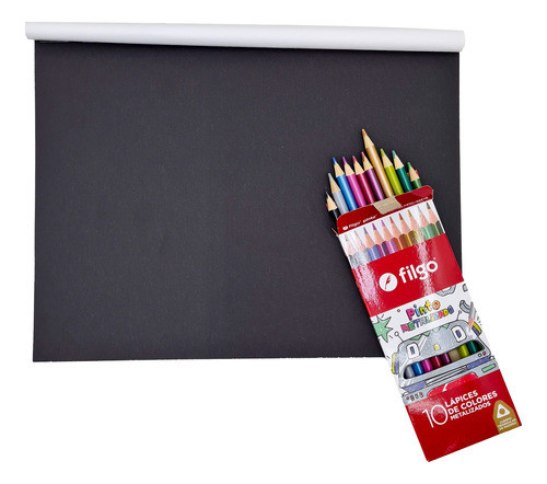 Kit Dibujo Escolar Hoja Negra 0
