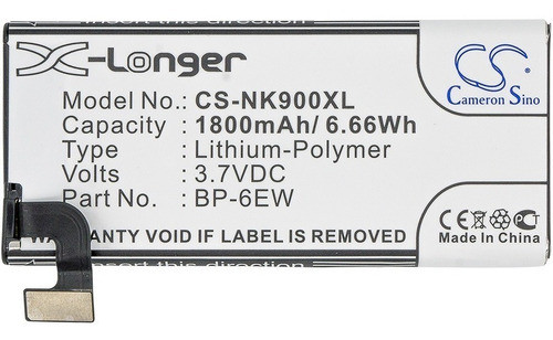 Bateria Para Nokia Bp-6ew Lumia 900 1