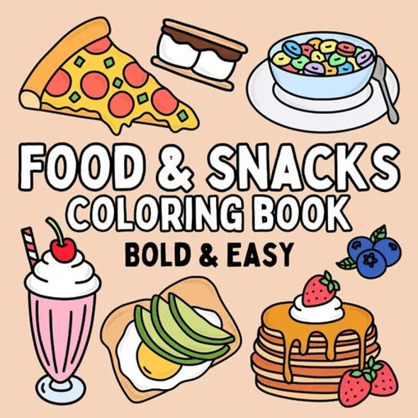 Food And Snacks Coloring Book Libro Para Colorear | Pdf Png 0
