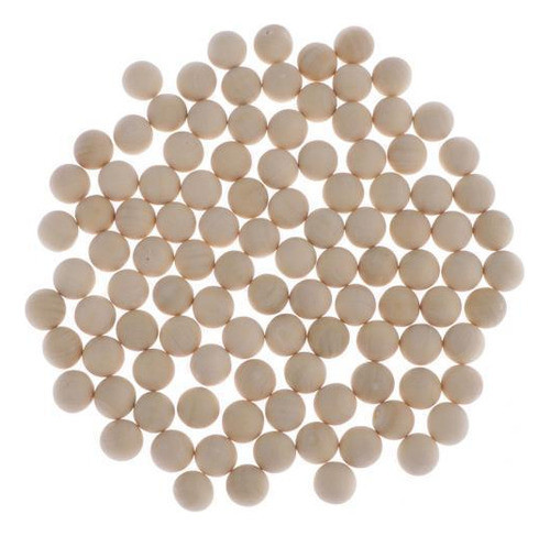 Bola Redonda De Madeira Natural 4 Pcs 0