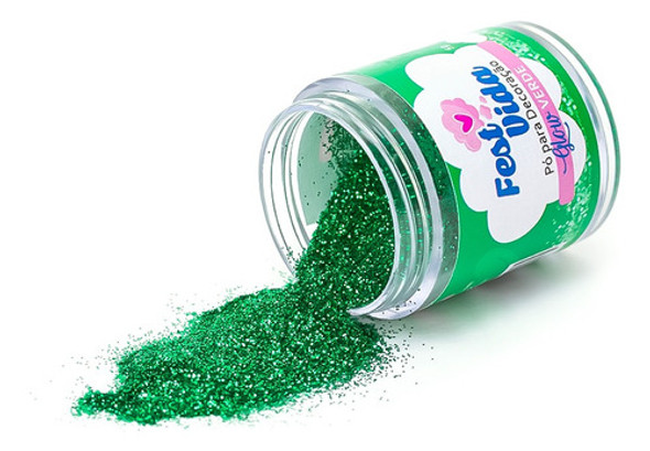 1 Corante Pó Gliter Verde Confeitaria Bolo Festvida 0