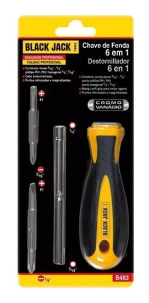 Destornillador Prof Reforzado Mango Soft Grip 6 En 1 Lacueva 0