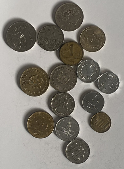 15 Monedas Antiguas Distintas, Lote Mercosur, Mer16 0