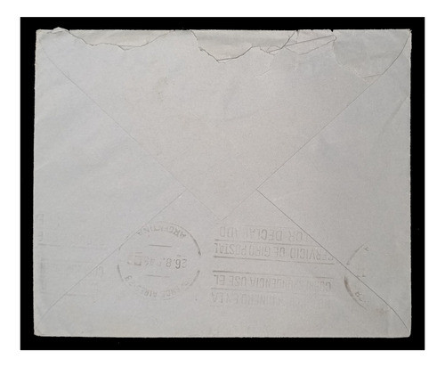 Sobre Circulado Inglaterra Argentina Via Aerea 1948 Yv. 222 1