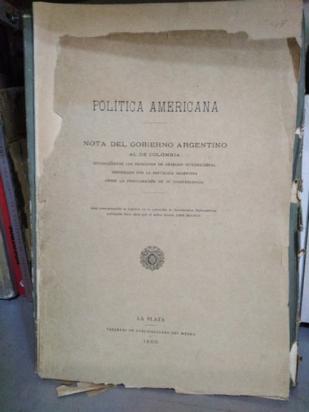 Politica Americana Nota Del Gobierno Argentino-sólo Envíos- 0 Politica Americana Nota Del Gobierno Argentino-sólo Envíos- 0