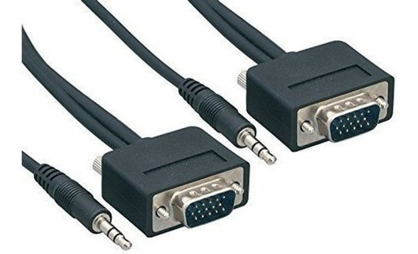 Cablelera Zc77esmm-15 Audio Estereo Vga De 3.5 Mm, Hd15 M / 0