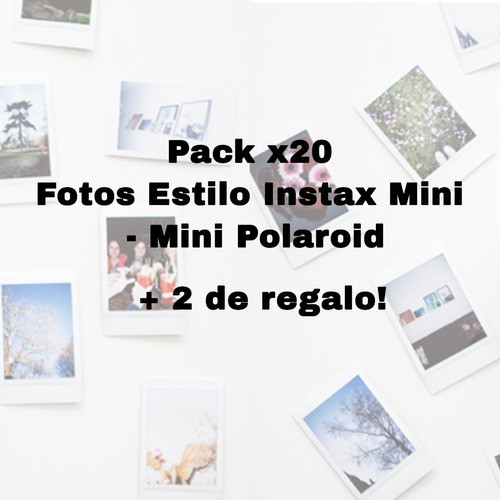 Fotos Estilo Instax Polaroid Impresión Premium Pack X20 +2! 1