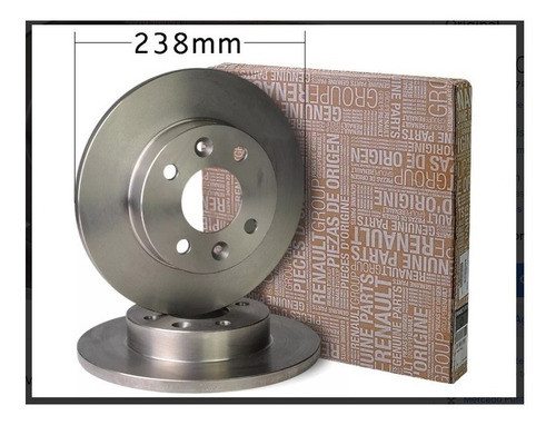 Jgo Discos Freno Delantero Renault 19 Original 238mm 1