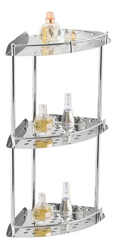 Esquinero De Acero Inoxidable 3 Estantes Ideal Baño Mf Shop 0