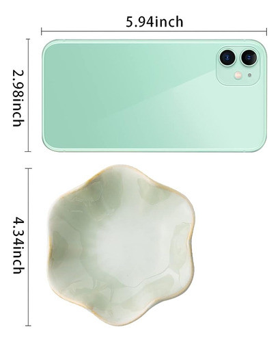 Plato De Joyería Kimramic, Bandeja De Baratijas De Cerámica, 1