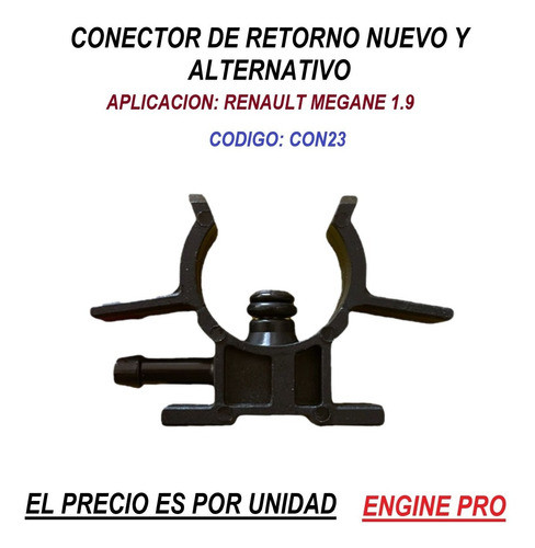 Conector De Retorno 1 Via Para Inyector  Renault Megane 1.9 1