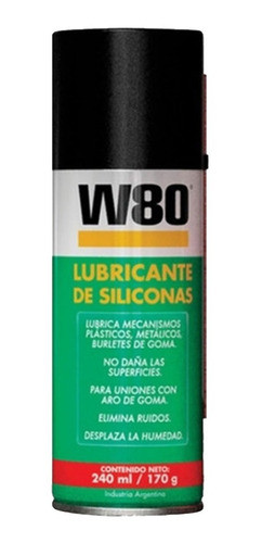 Lubricante De Silicona W80 Elimina Ruidos 0
