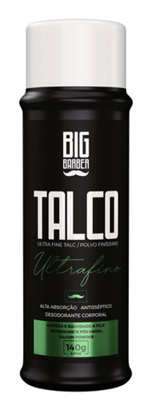 Talco Pó Ultrafino Big Barber 140g Para Barbearia Kit 3 Unid 1