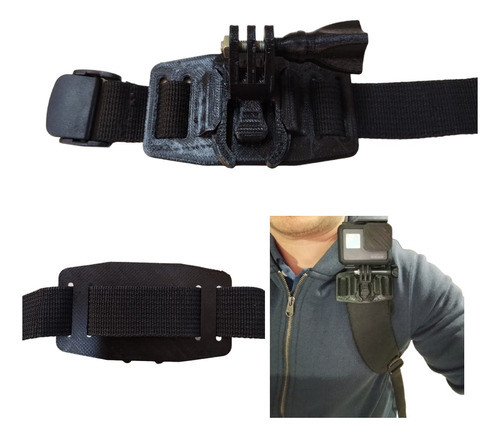 Soporte De Mochila Cámara De Acción Tipo Gopro 1