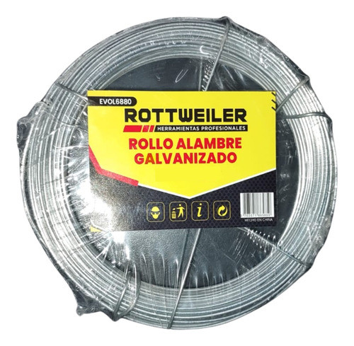 Alambre Galvanizado Calibre Nº18 (1,22mm) Rollo X 25 Mts 0