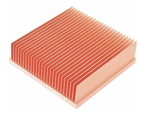 Disipador De Calor De Aleta De Cobre Puro 50 Mm X 50 Mm X 15 0