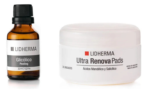 Kit Manchas Ácido Glicólico + Ultra Renova Pads Lidherma 0