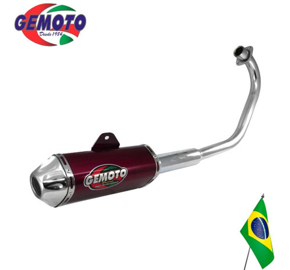 Caños De Escape Gemoto Racing Rojo Para Gs (brasil) 0