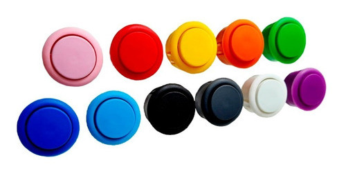 Botões Arcade Original 2nd Impact  16 Peças Silent Cherry 0