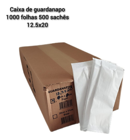 Guardanapo Sache Embalado 1000 Unidades 500 Sachês 12.5x 20 0 Guardanapo Sache Embalado 1000 Unidades 500 Sachês 12.5x 20 0