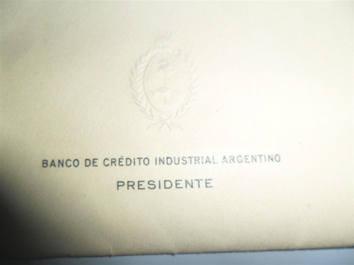 Banco Credito Industrial Papeleria Estampilla Sello Sobre 1